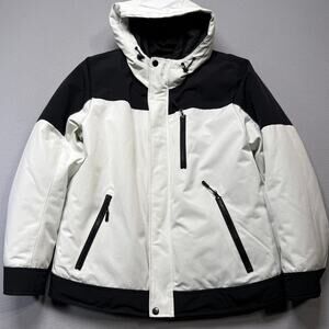Club Room Men's 3-in-1 Hooded Jacket, white/black medium $250